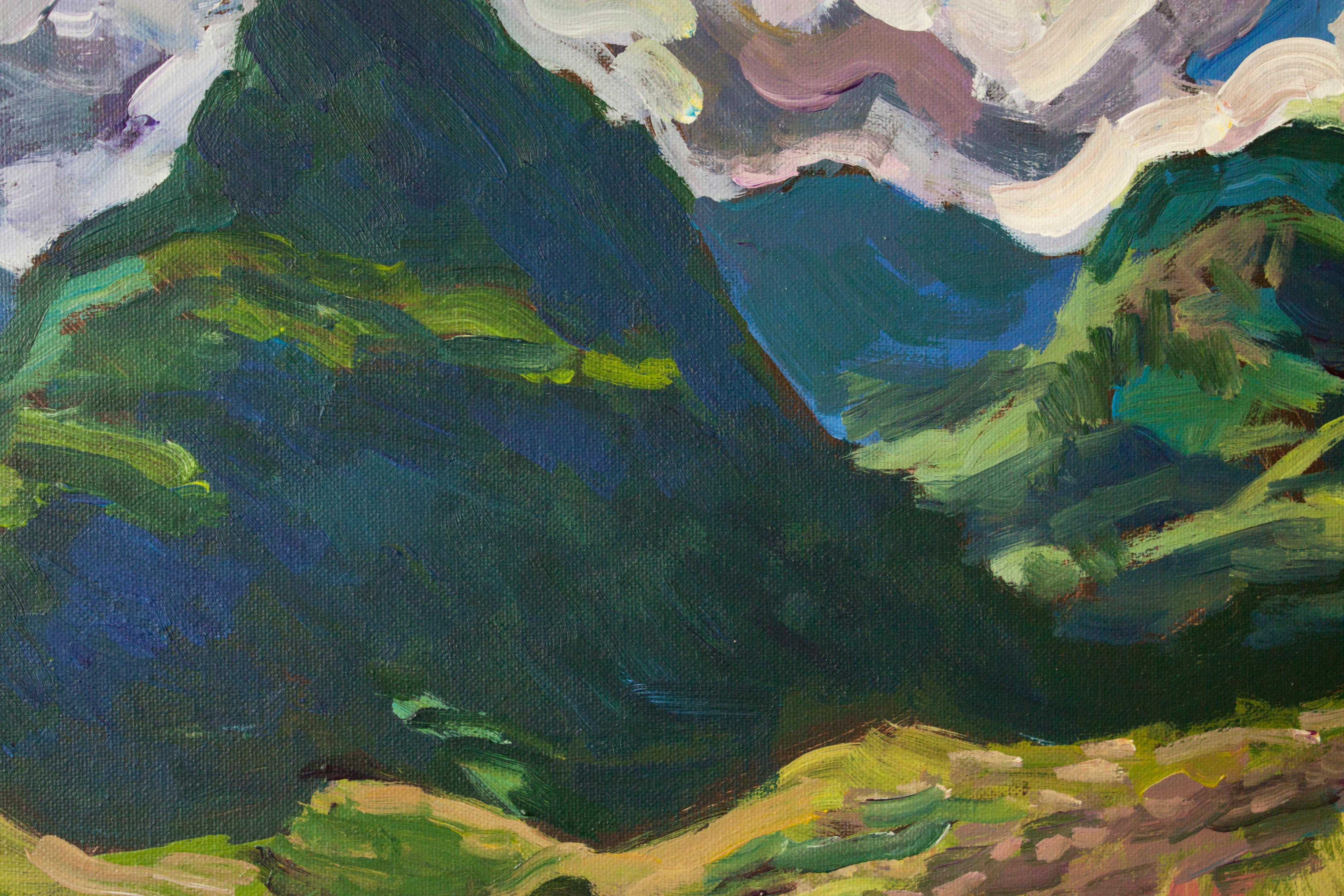 Glen Coe, Argyll, Original Painting - Abstract Impressionist Art by Robert Hofherr