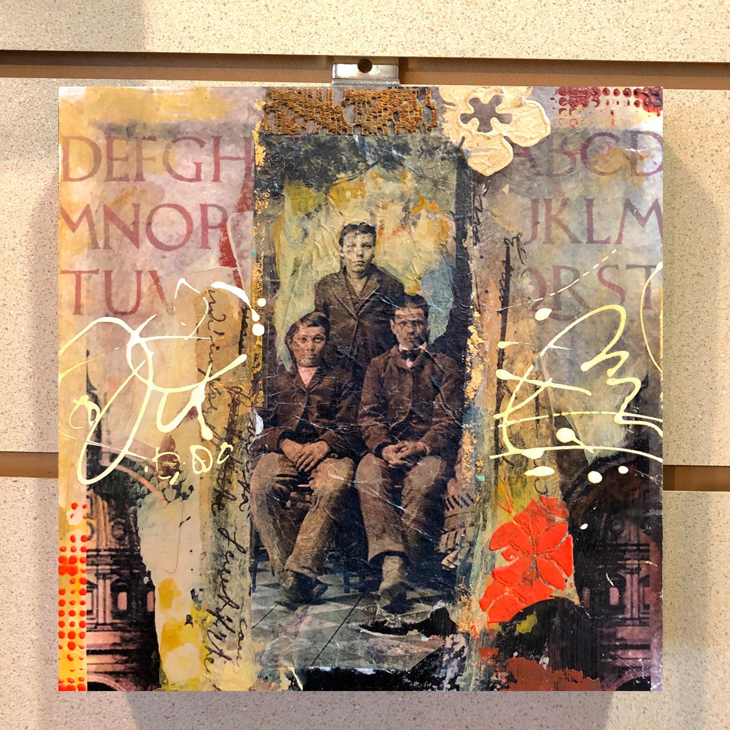 The Writers Club, Original Painting - Contemporary Mixed Media Art by Darlene McElroy