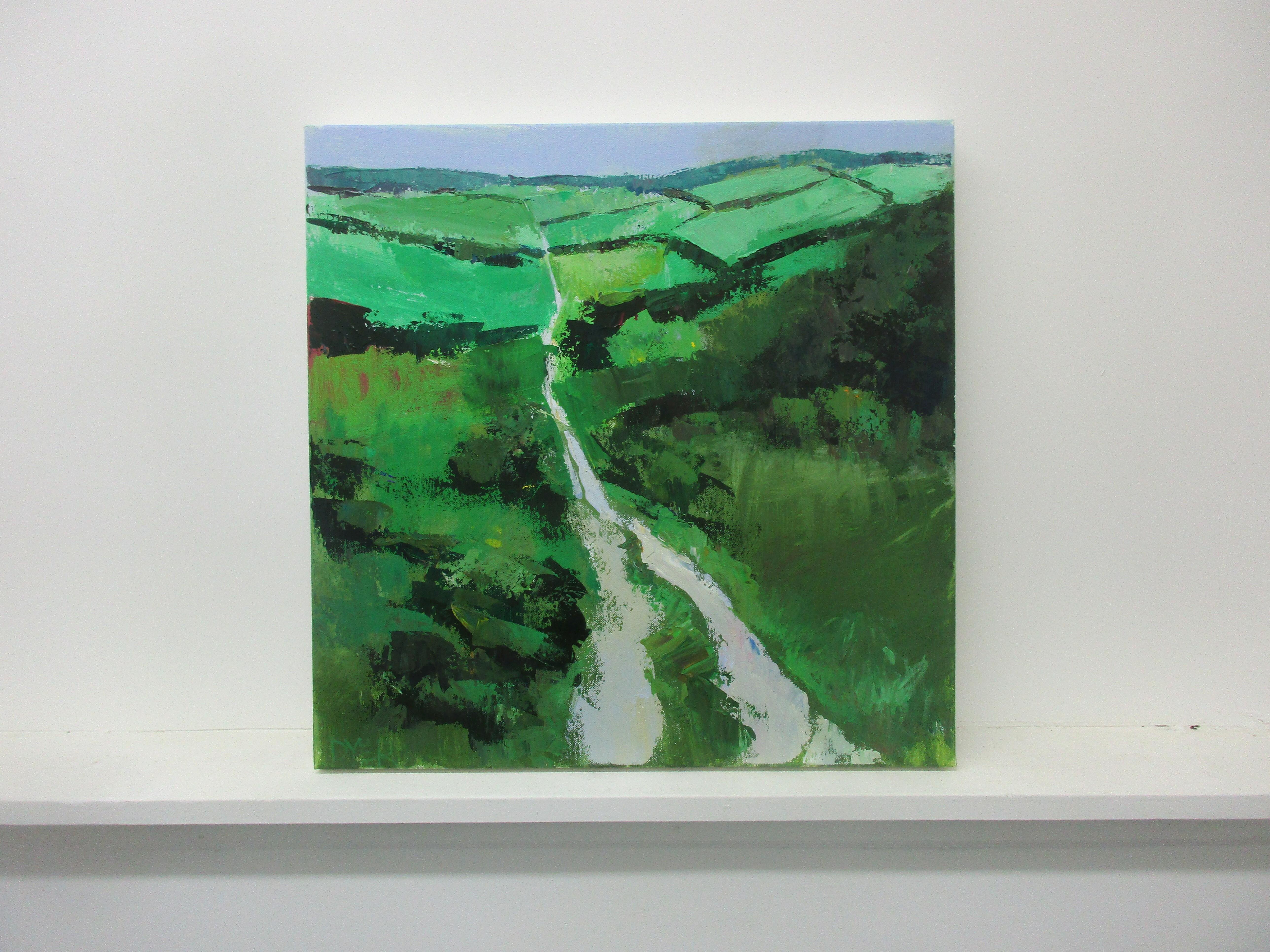 Path through the Downs, Originalgemälde (Abstrakter Impressionismus), Painting, von Janet Dyer