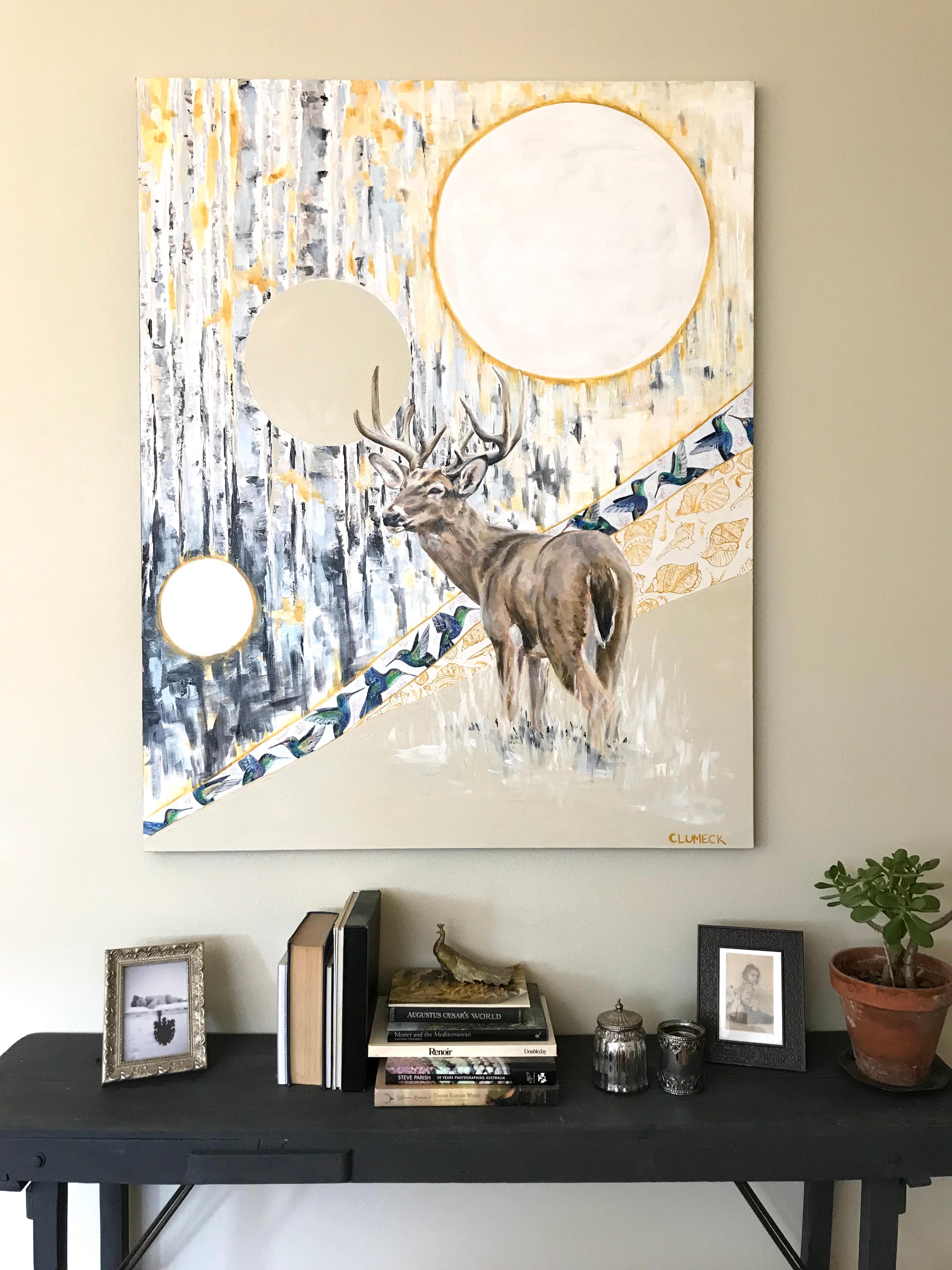 Under the Aspens, Original Painting - Contemporary Mixed Media Art by Alana Clumeck
