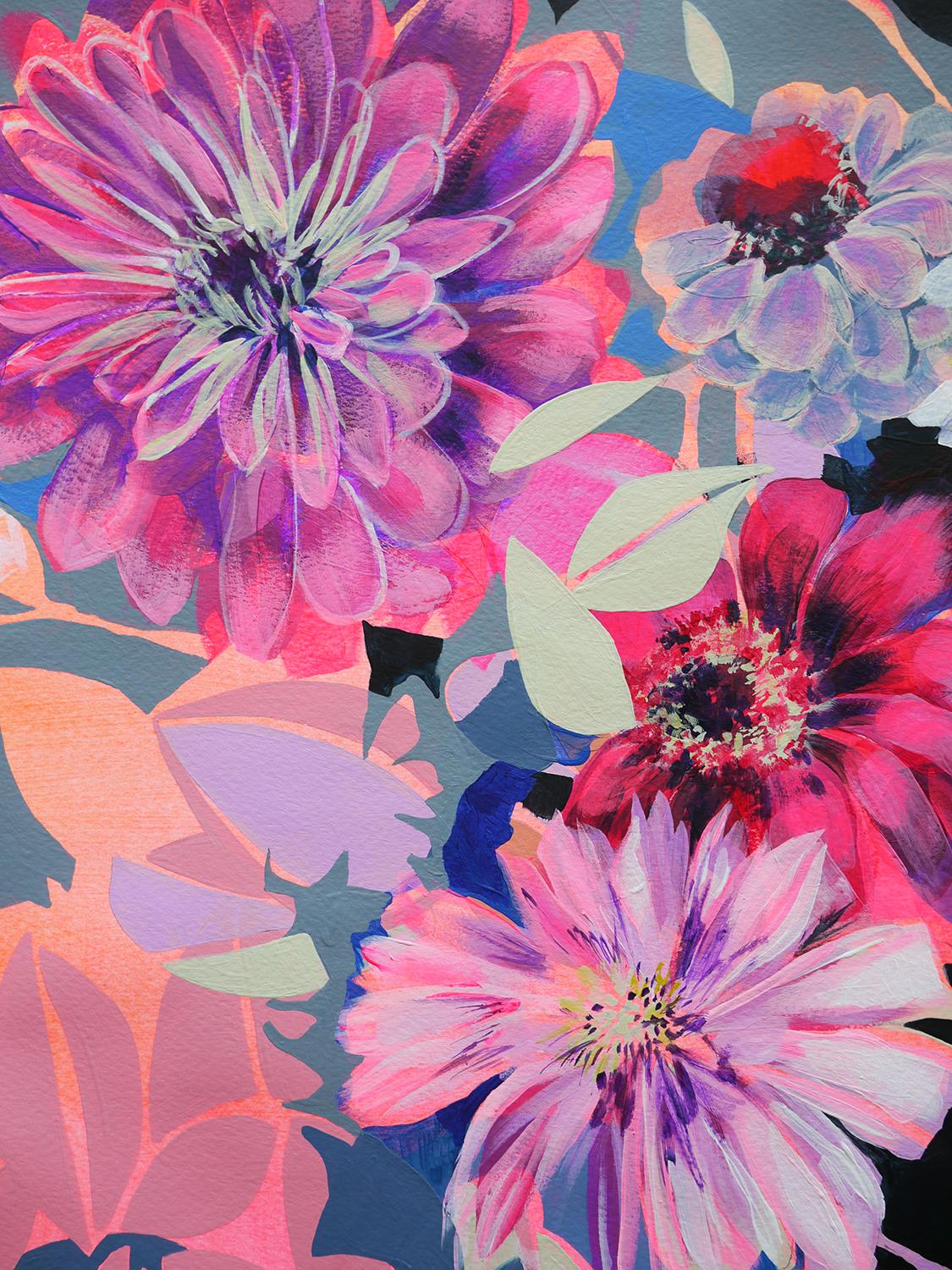 <p>Artist Comments<br>A contemporary floral still life inspired by collage and paper cutout studies. 