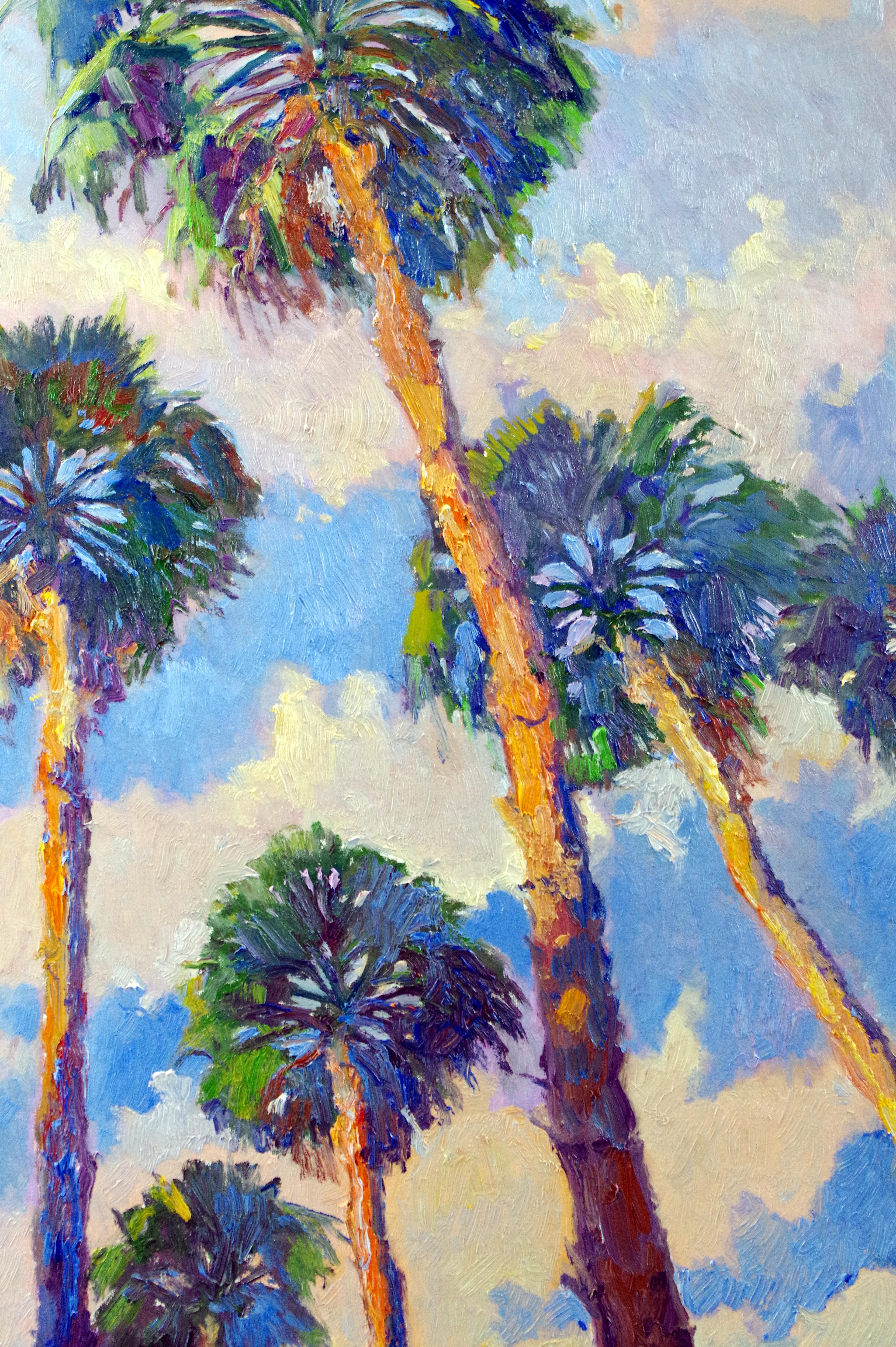 oil painting palm trees