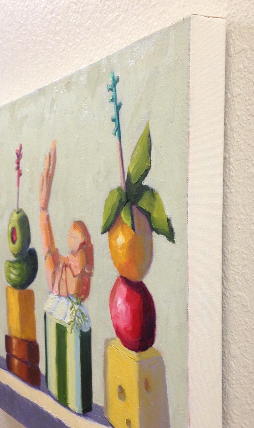 Quatre appliques, peinture à l'huile - Painting de Pat Doherty