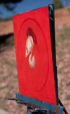 Peinture à l'huile rouge explosion