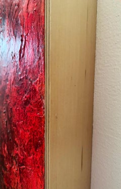 Red Pond Trees, Abstract Painting