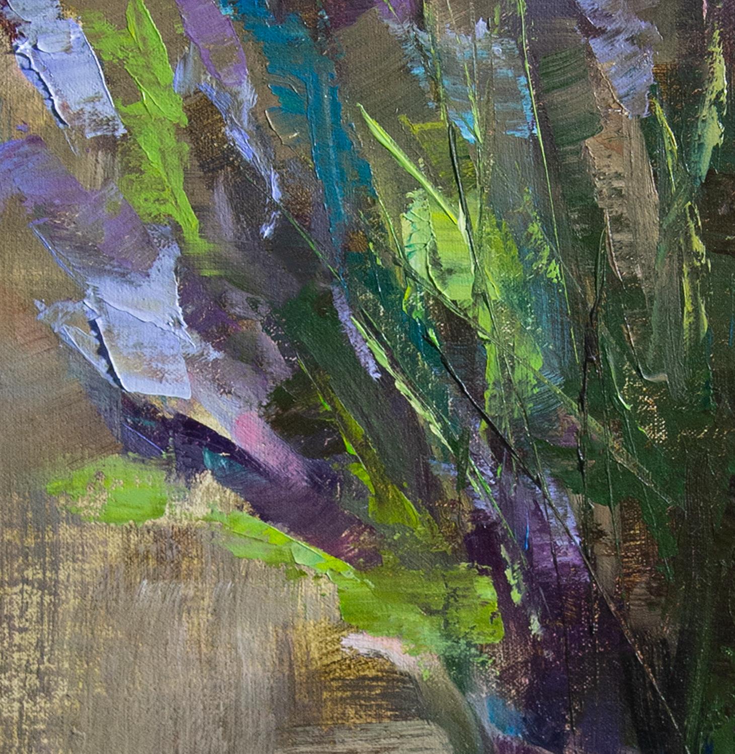 Essenza di lavanda, pittura a olio - Art Impressionismo astratto di Pamela Blaies