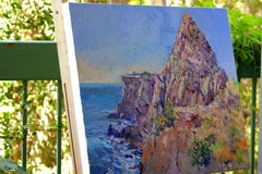 Malibu Rock, Southwestern Landscape, Noon, Oil Painting