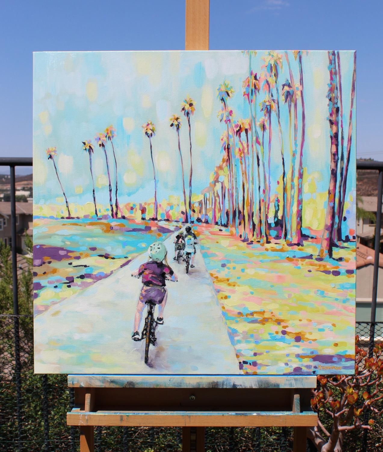 Ruote, Pittura originale - Painting Espressionismo astratto di Marie-Eve Champagne