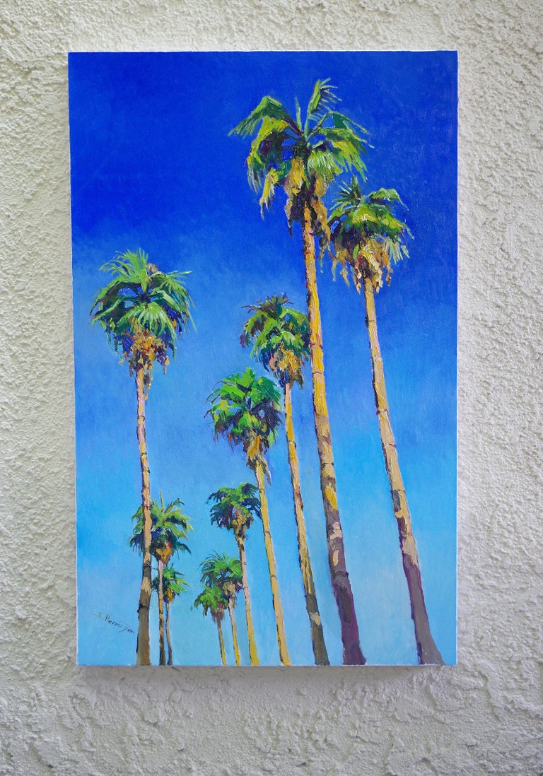 Suren Nersisyan - Tall Californian Palm Trees on the Road, Midday ...