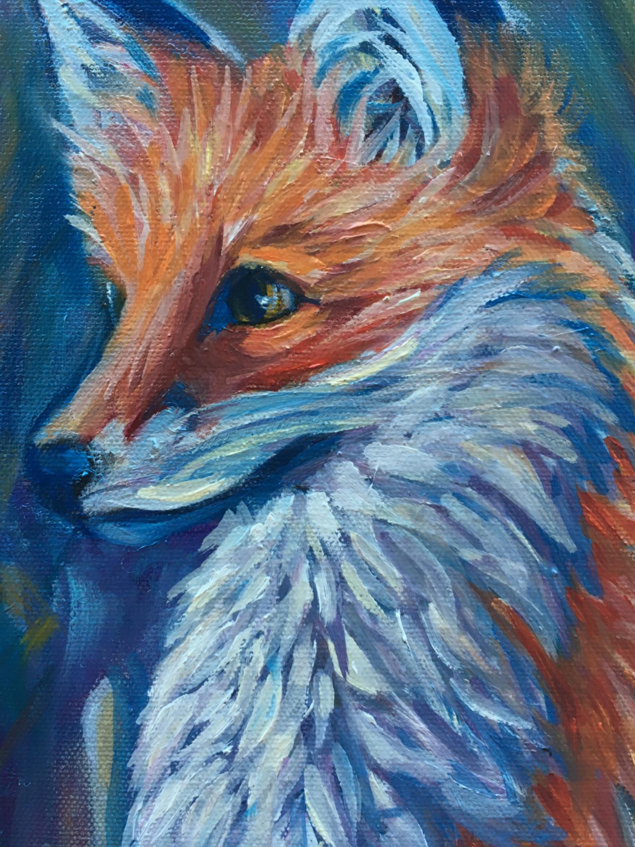 painting of fox