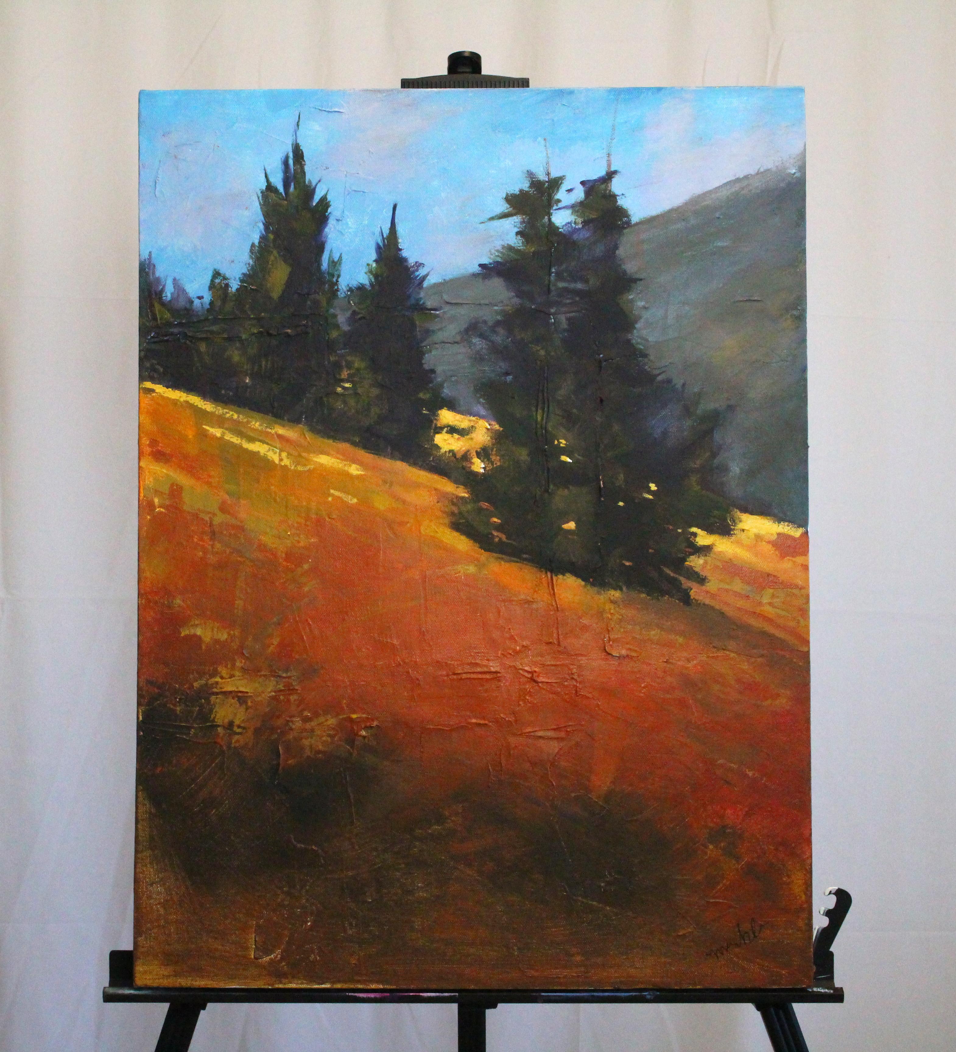 hillside painting