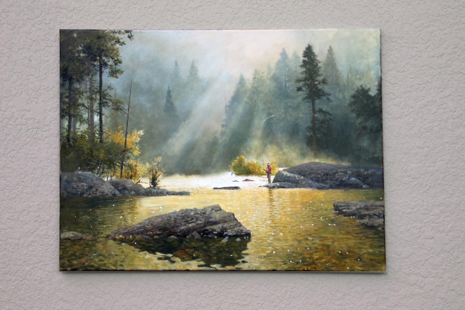 fly fishing painting