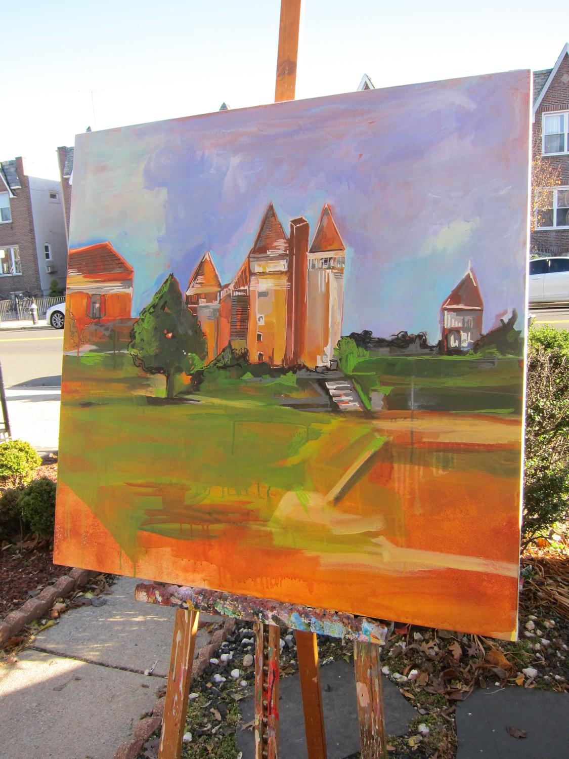 Campagne française Part One VI, peinture originale - Expressionnisme abstrait Art par Colette Wirz Nauke