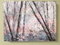 Bare Trees #5, Abstract Oil Painting