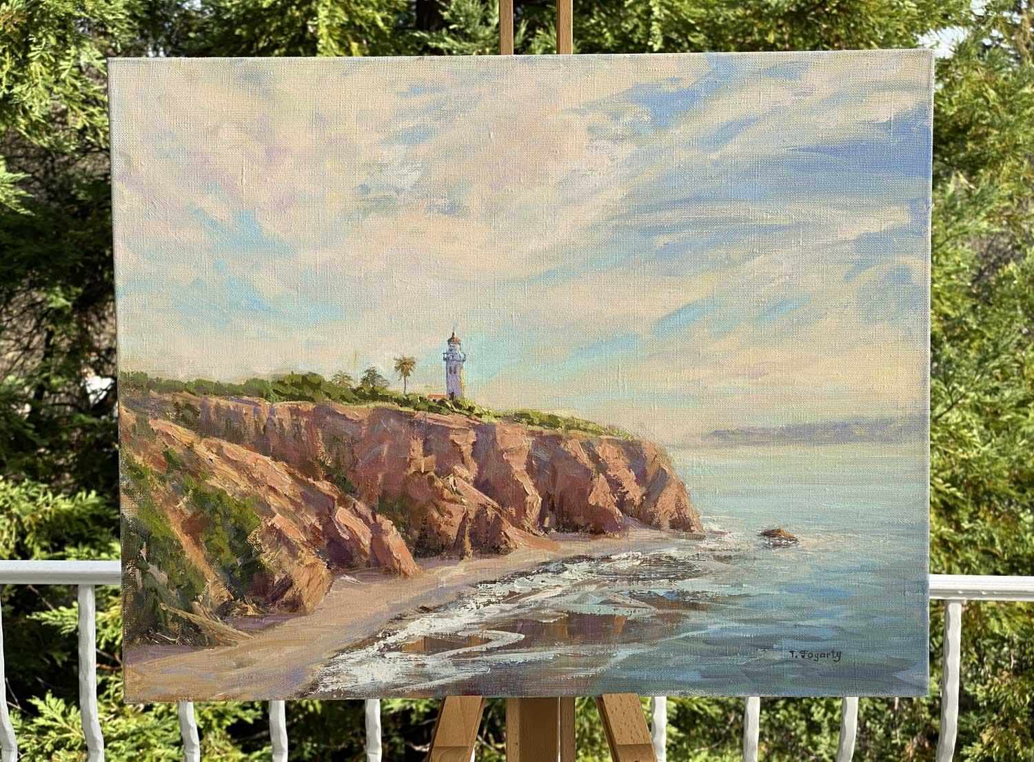 <p>Artist Comments<br />Point Vicente Lighthouse in Palos Verdes, California is on a beautiful stretch of coastline. It has a dramatic history and gorgeous surrounding panoramic views. Tatyana painted a small plein air study to capture the light,