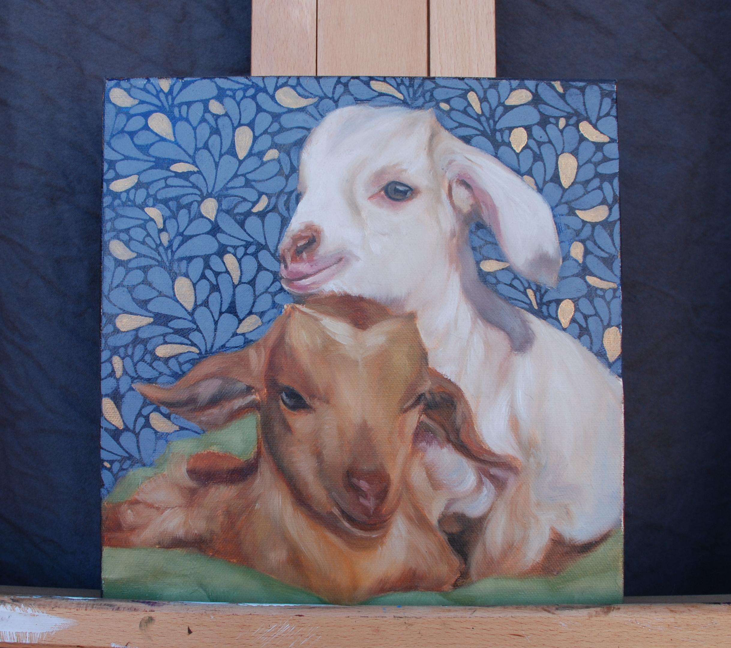goat oil painting