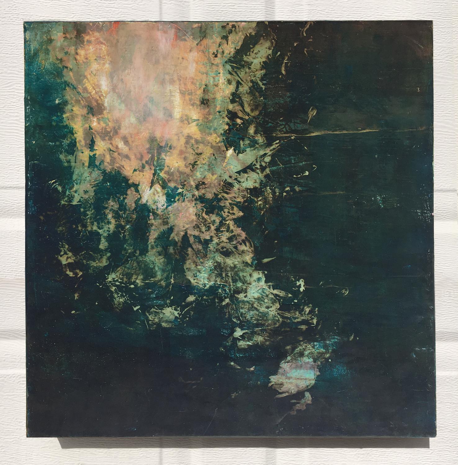 Momento di illuminazione, Pittura ad olio astratta - Painting Astratto di Agata Kijanka