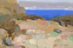 Coastal Cliffs, Oil Painting