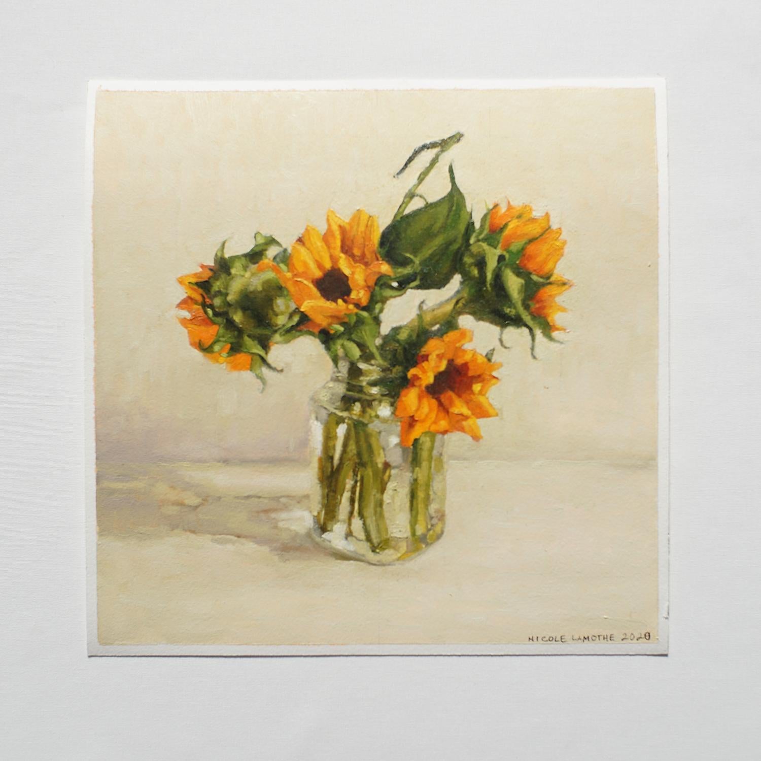 Petite jarre de soleil, peinture à l'huile - Contemporain Painting par Nicole Lamothe
