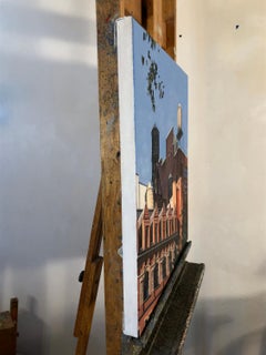 Rooftops from Madison Square Park, Oil Painting