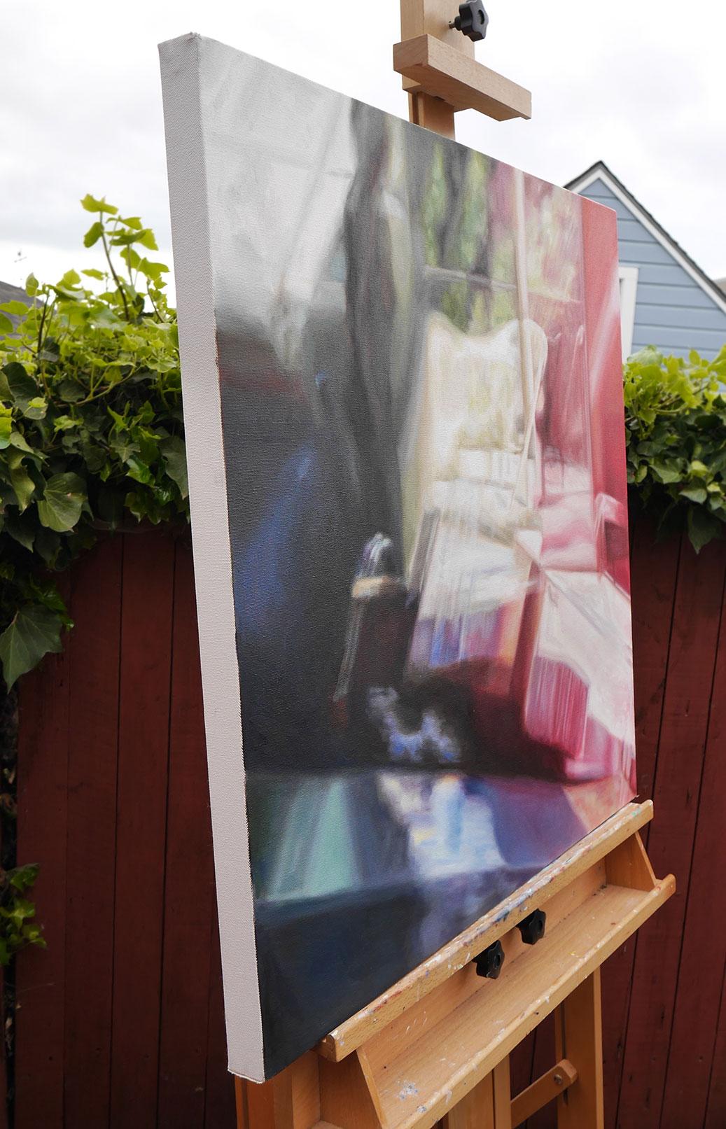 Situazioni sconosciute, Pittura ad olio astratta - Painting di Kristen Brown