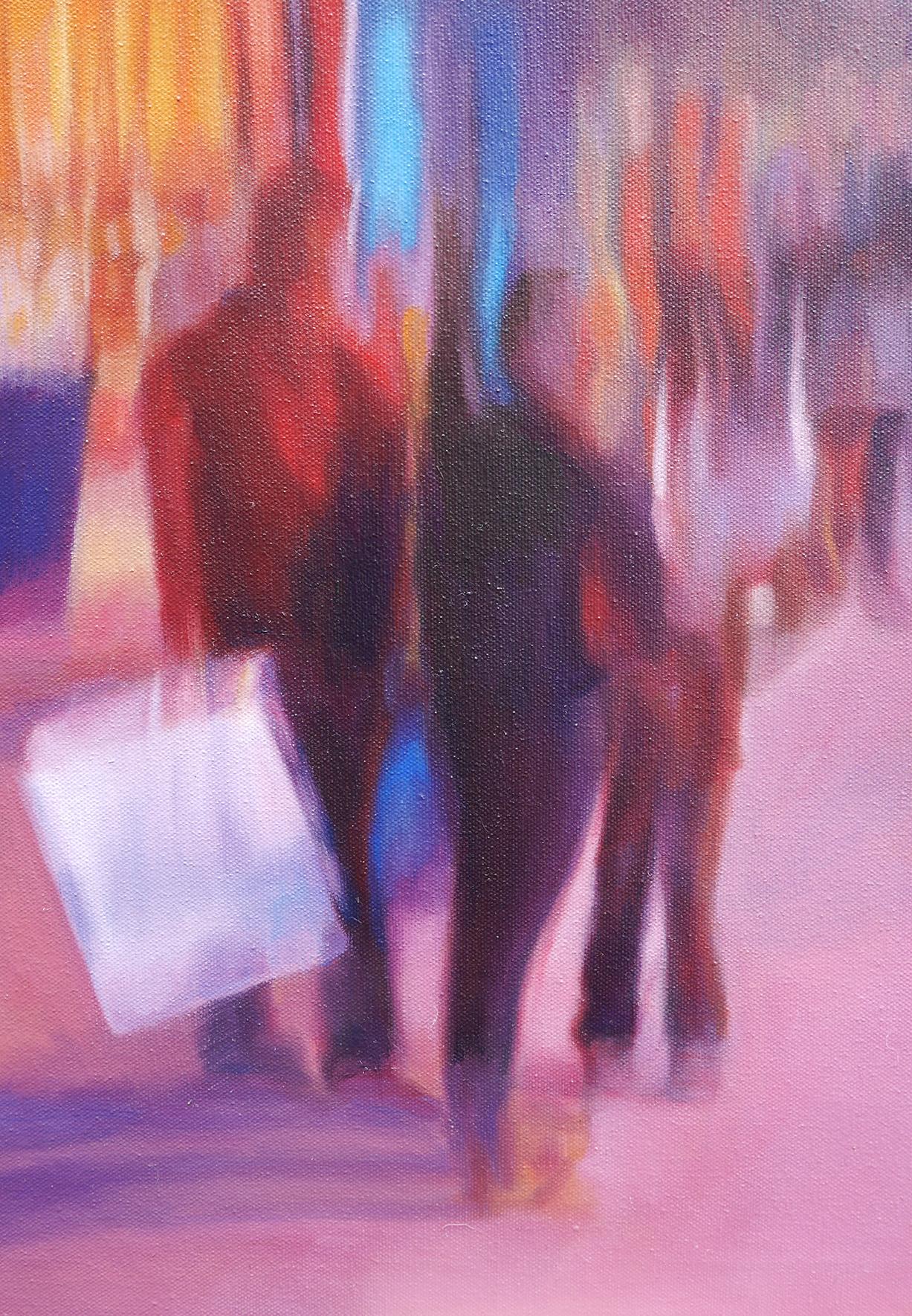 <p>Commenti dell'artista<br />Una scena distorta e sfocata che tiene lo spettatore leggermente scollegato dall'esperienza delle figure ambigue. L'effetto visivo di questo dipinto ricrea la sensazione di disorganizzazione di una strada trafficata,