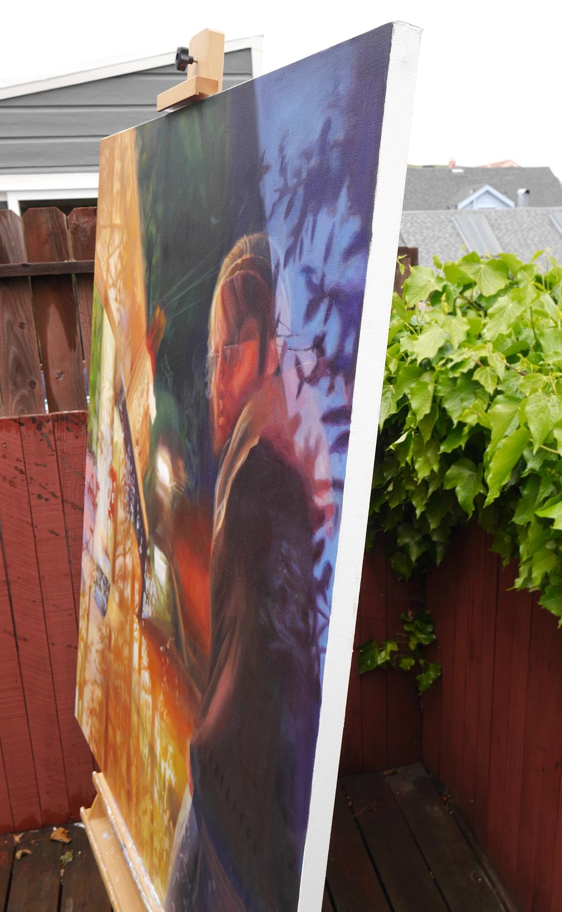Ambiguamente lineare, Pittura a olio - Painting di Kristen Brown