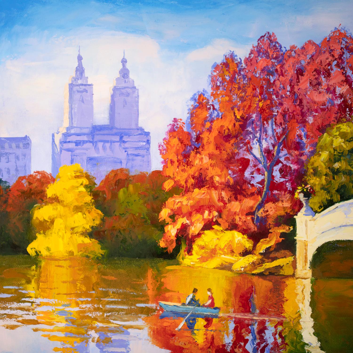 central park bridge painting