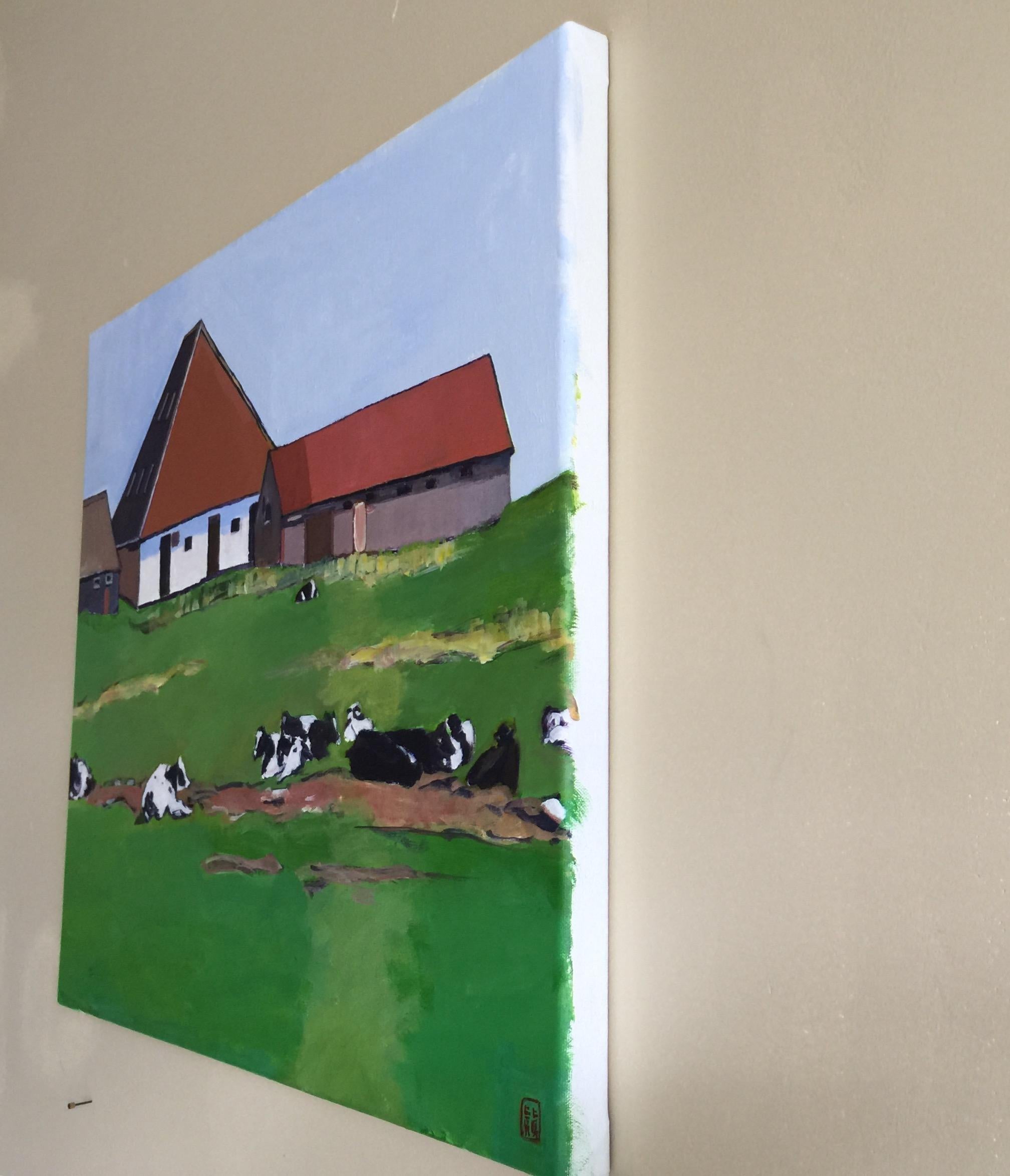farmhouse cow painting