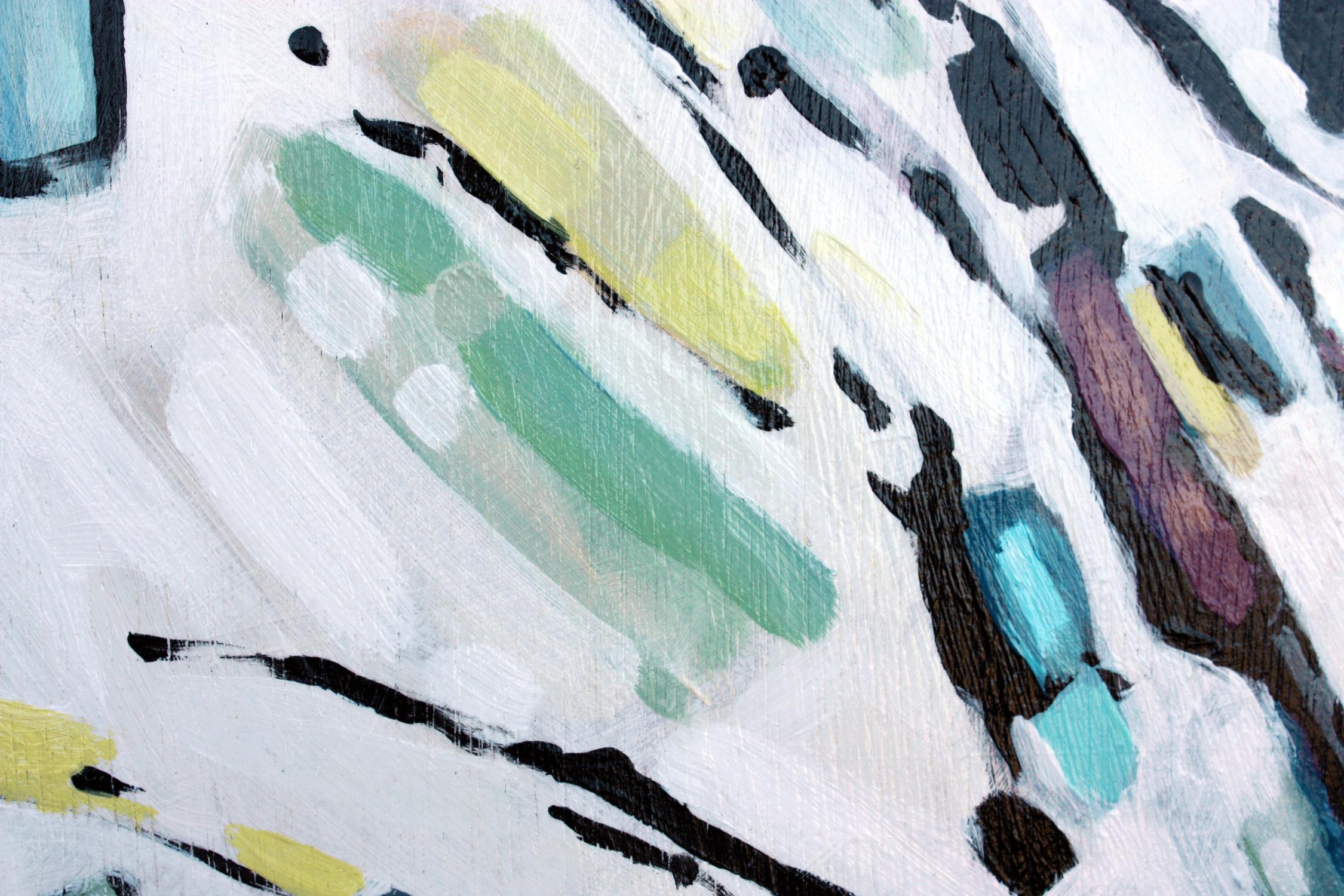 <p>Artist Comments<br />This is part of the Fragmentation series, which consists of abstract paintings playing with notions of deconstruction and movement. Can something broken remain whole? With Fragmentation, lines connect, disconnect and