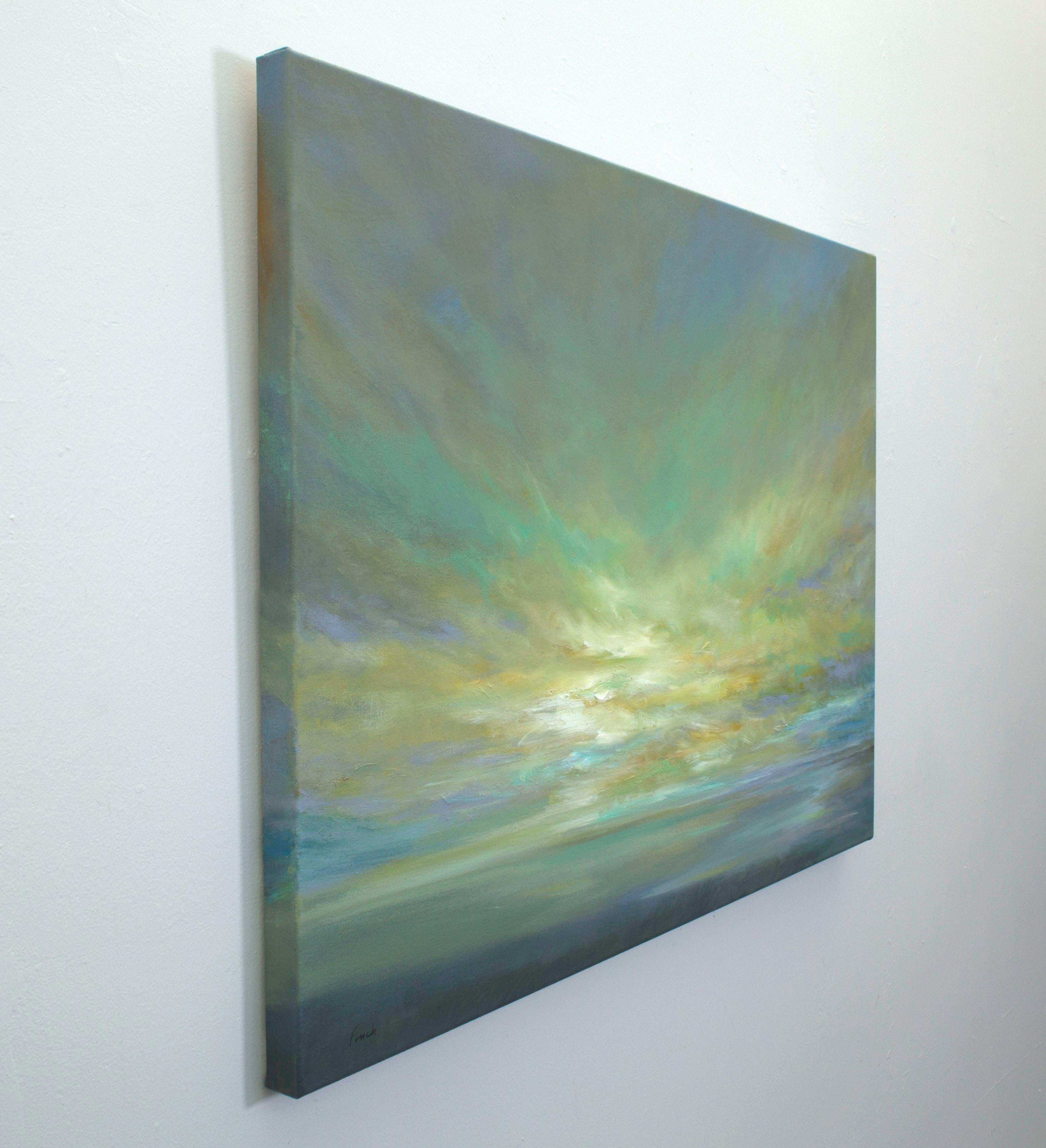 <p>Artist Comments<br /> This painting is based on a storm off the California coast that I saw one spring day while walking my dog along the bluffs just south of Half Moon Bay. I stood in awe as the clouds danced in a kaleidoscope of colors for 40