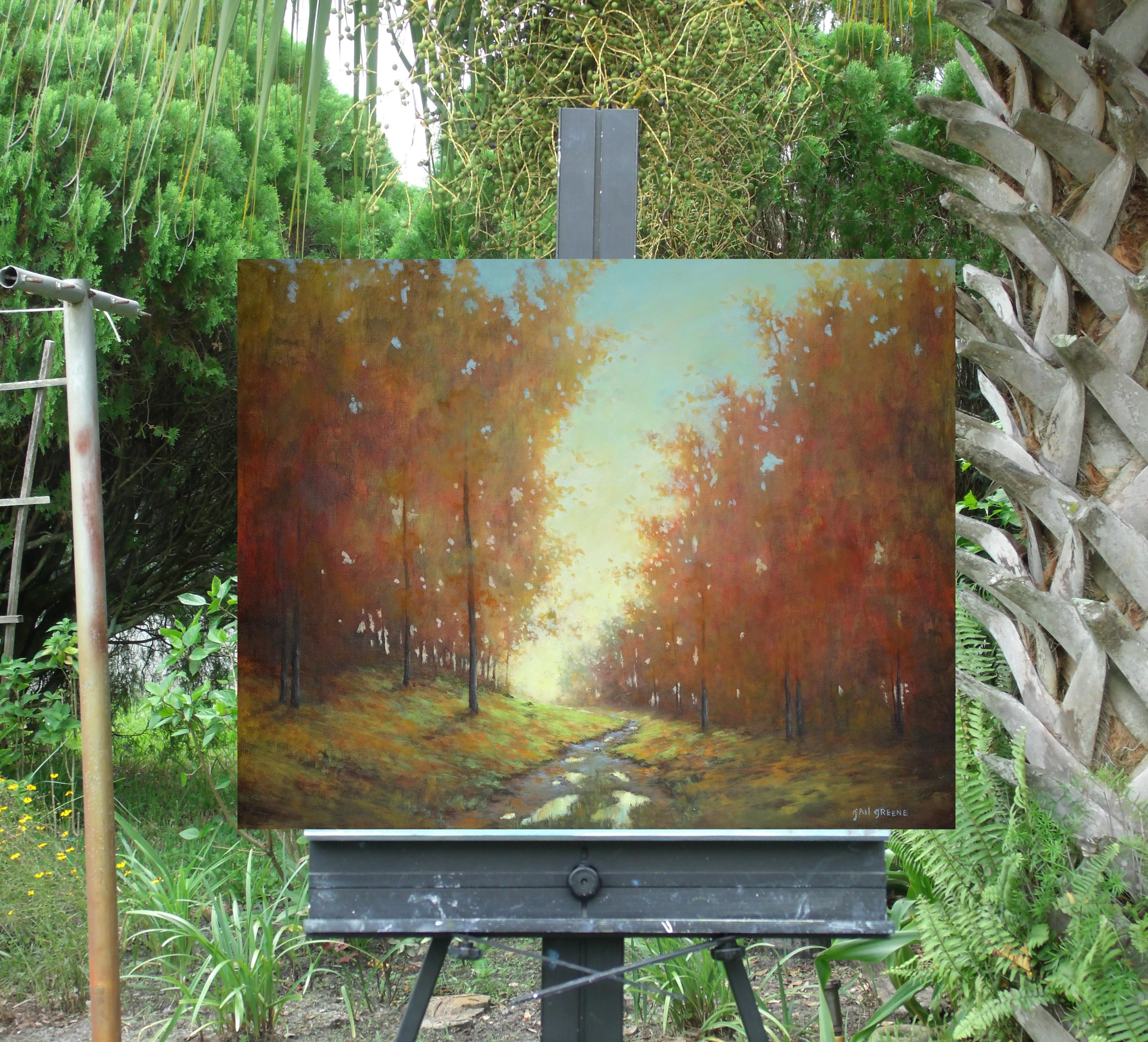 Peinture à l'huile - Cinnamon et cidre - Impressionnisme abstrait Painting par Gail Greene