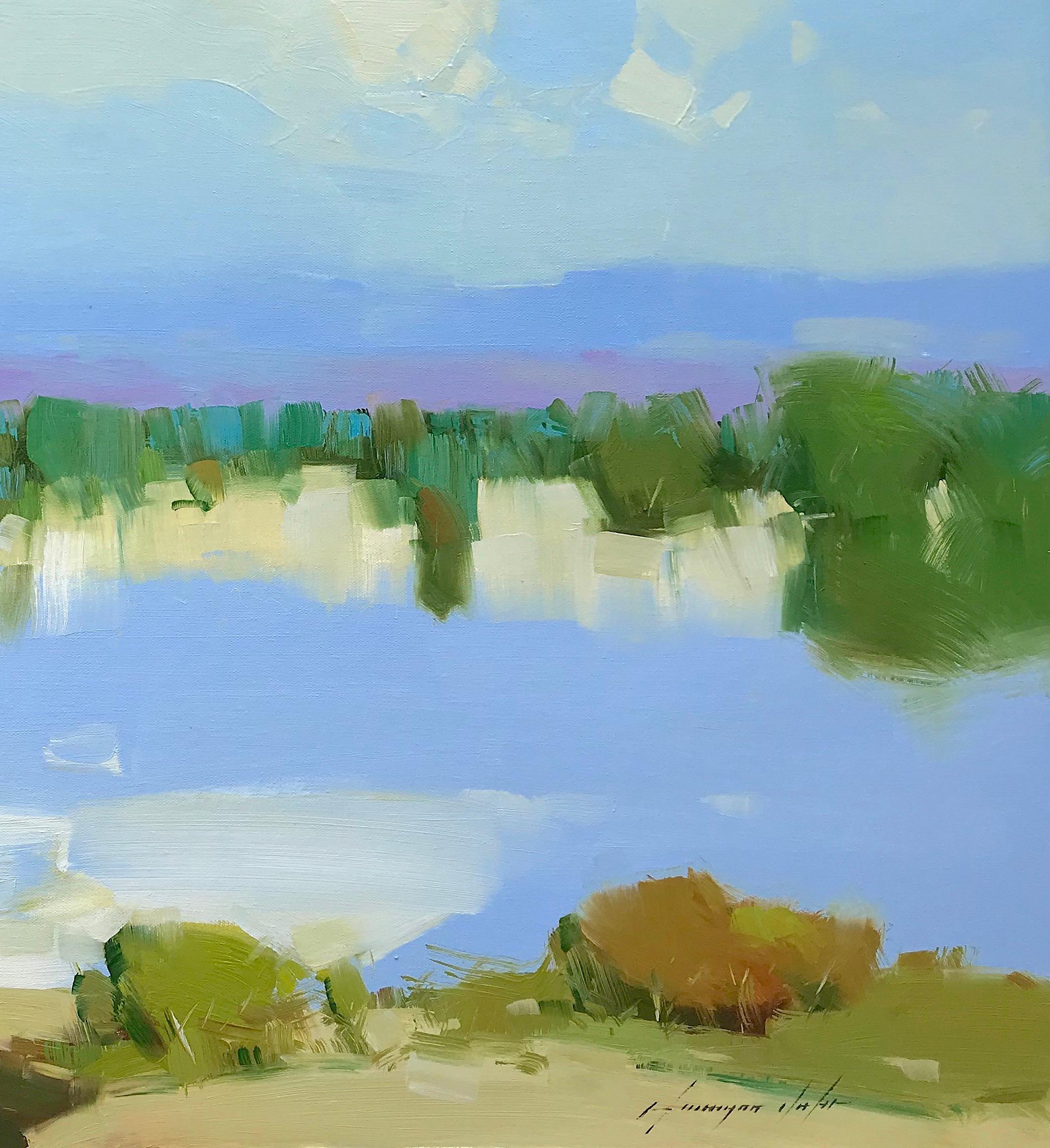 <p>Artist Comments<br />A soft autumn day along the river's edge. Vahe painted this impressionist scene at the edge of abstraction, depicting the fore-, middle- and background in blocks of complementary colors. Part of his long-running series of