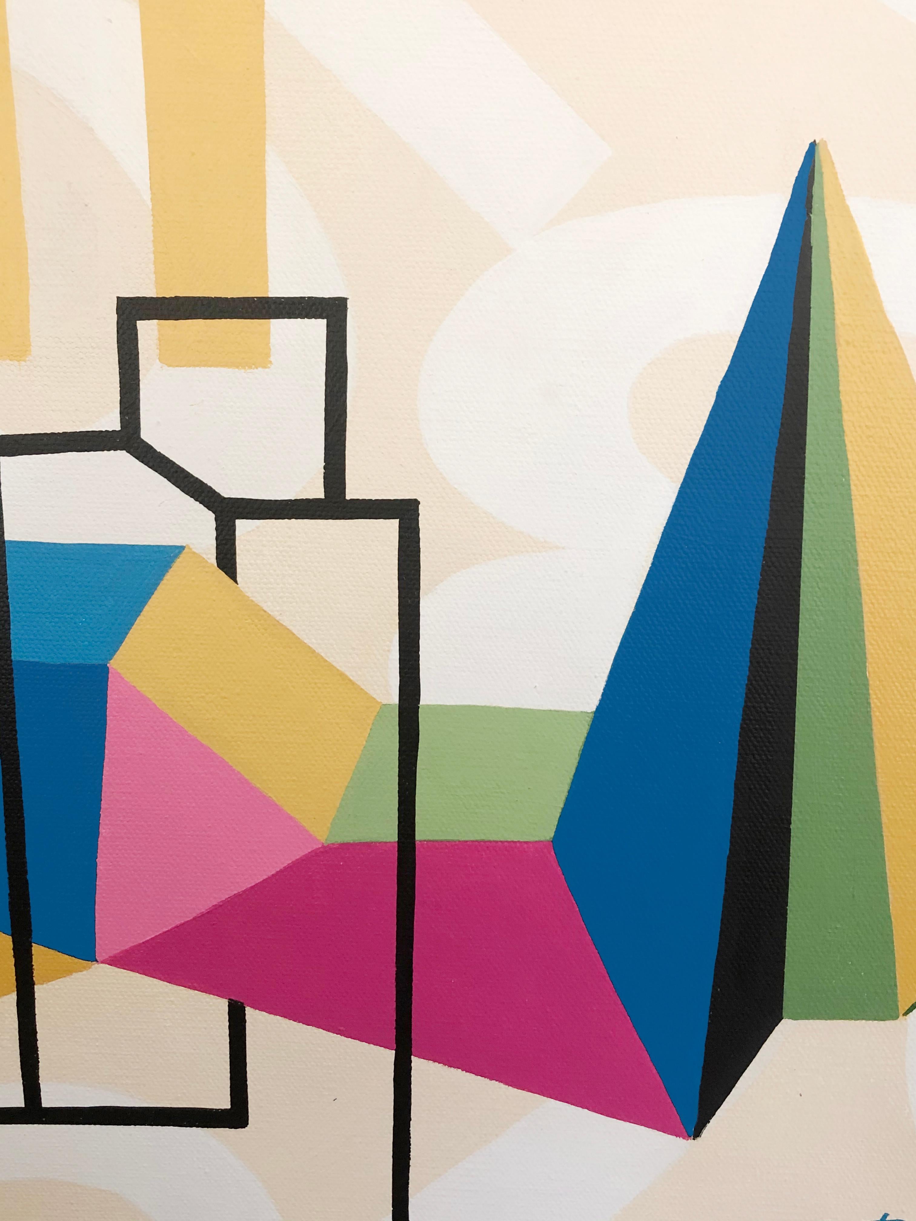 <p>Artist Comments<br />Artist Gwen Gunter says this piece is based on the passage of time viewed through a humorous lens. Various months playfully float in the middle of the picture plane over light beige numbers, and partially obscured by the