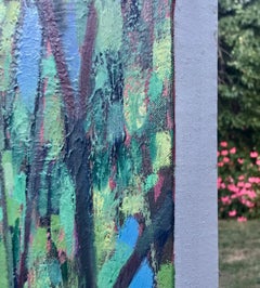 Cabins by the Lake, Oil Painting