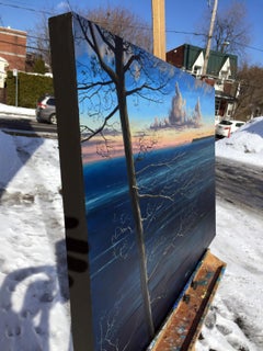 Dead Pine Evening, Oil Painting