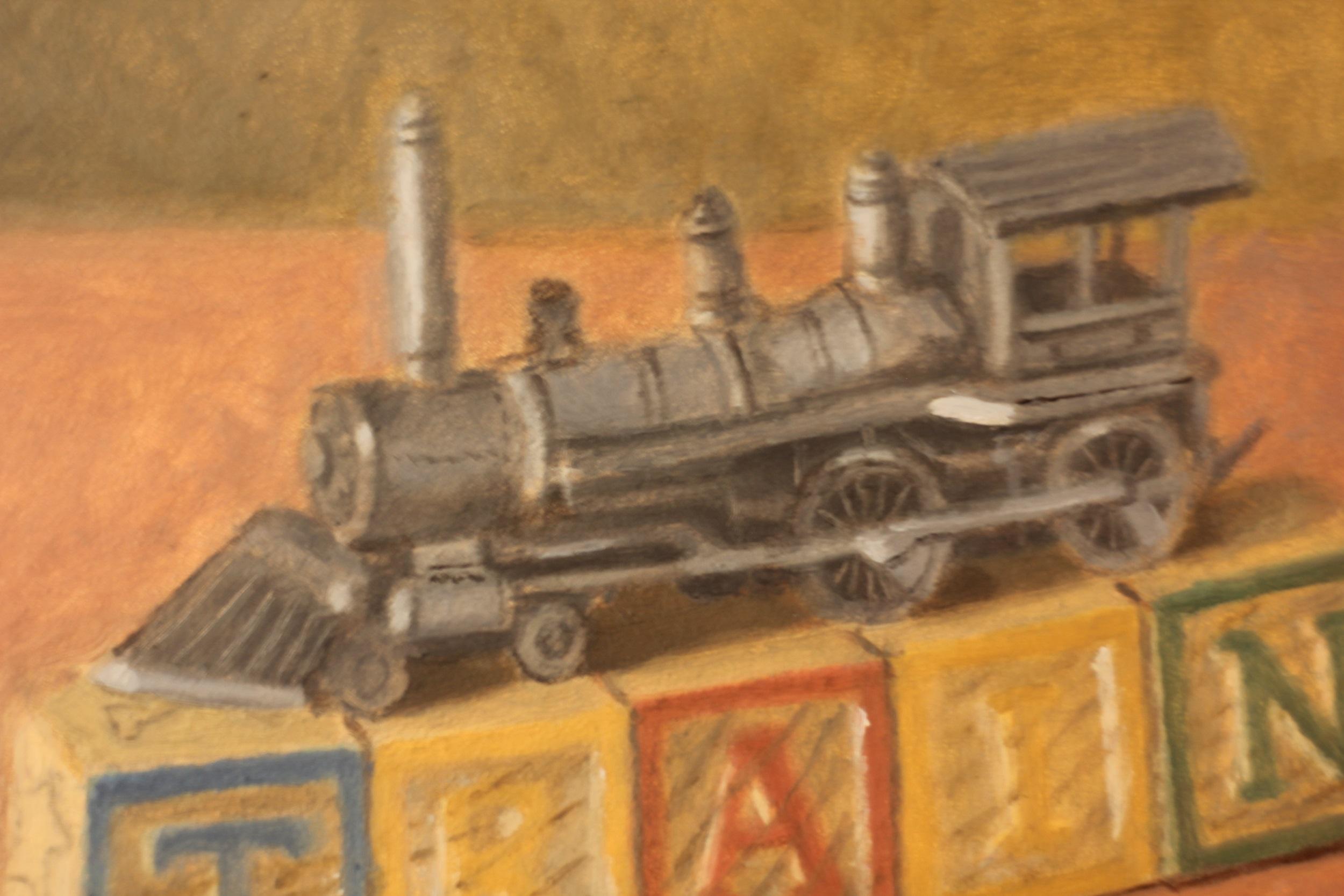 Pewter Train, Oil Painting 1
