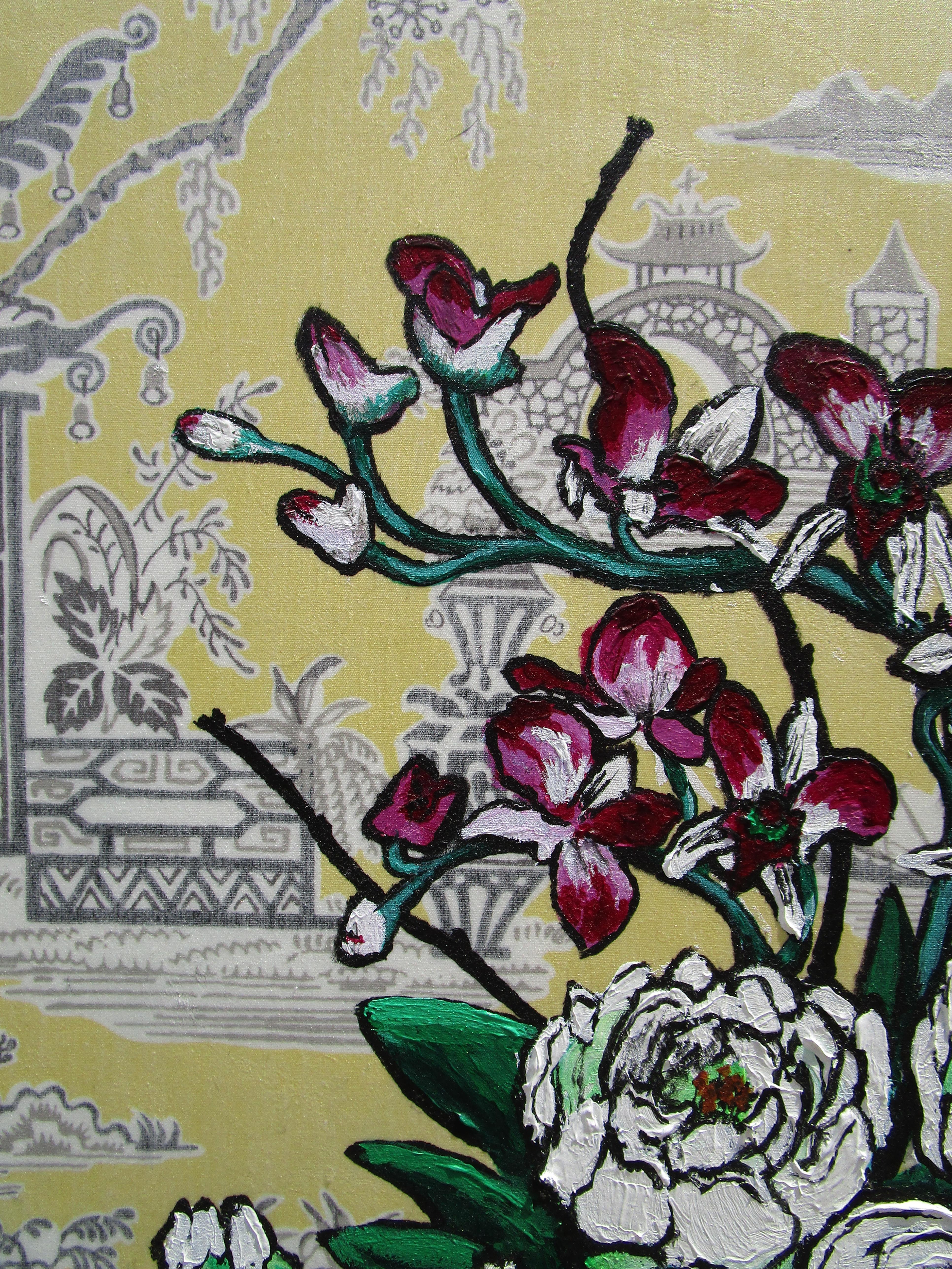 Orchids and Lotus  #8, Original Painting 1