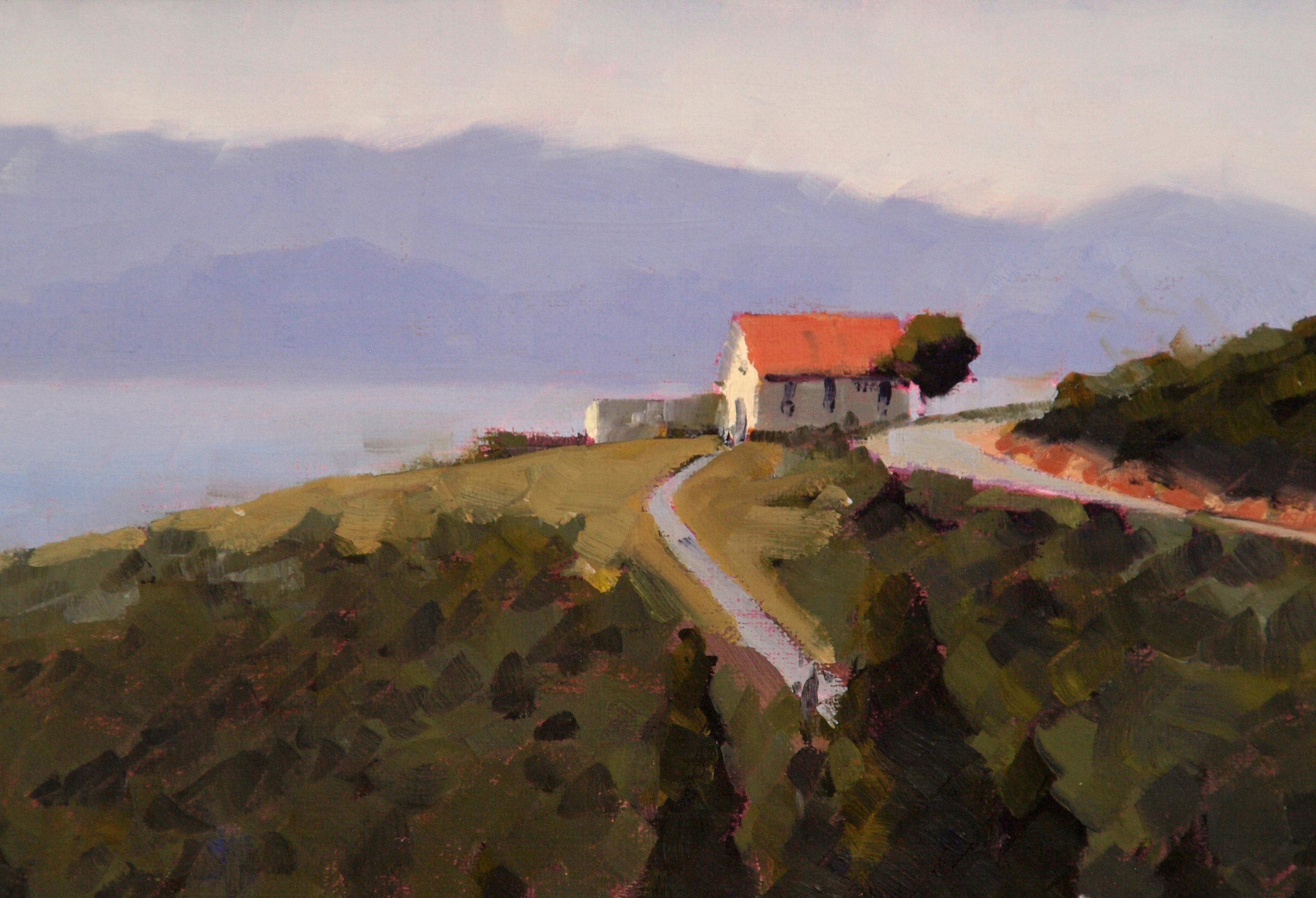 A Home with a View, Oil Painting - Contemporary Art by Rodgers Naylor