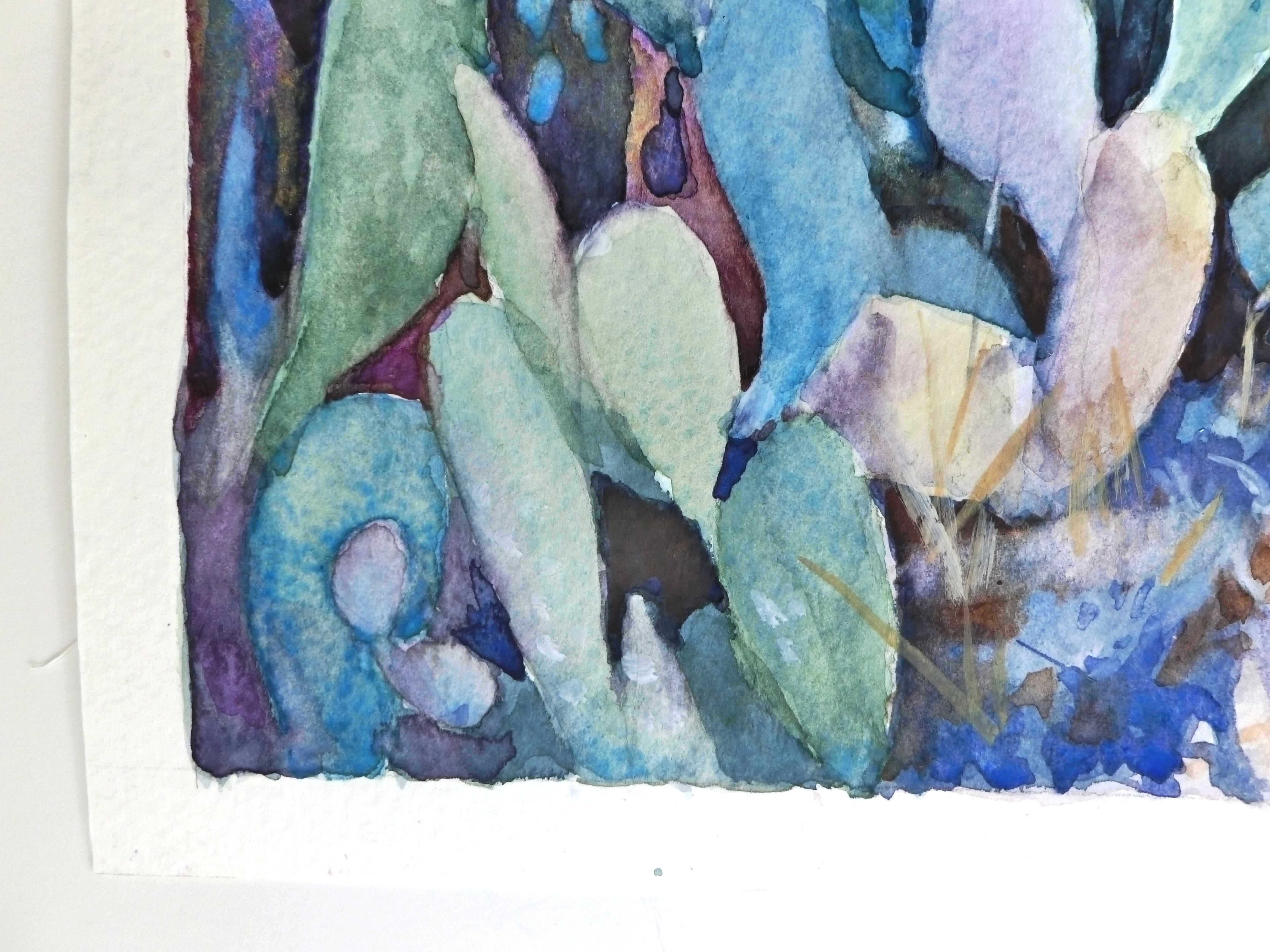 Beavertail Trail Again, Original Painting - Abstract Impressionist Art by Catherine McCargar