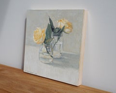 Sunny Yellow Roses, Oil Painting