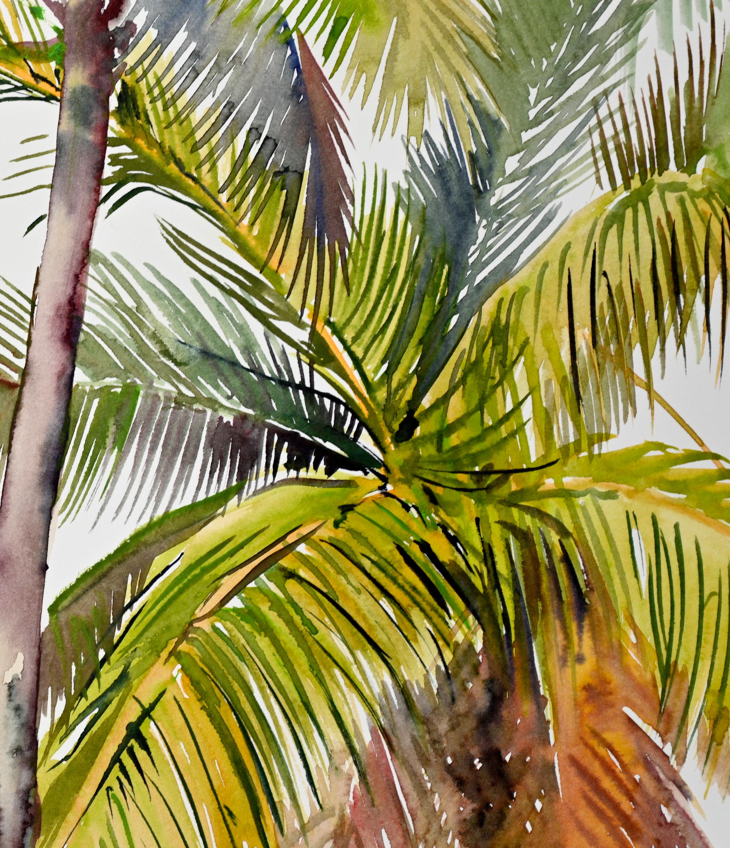 still life with palm tree
