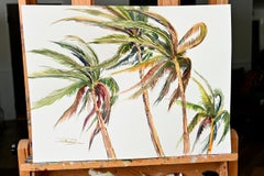 Wind, Coconut Palms (Composition 1), Original Painting
