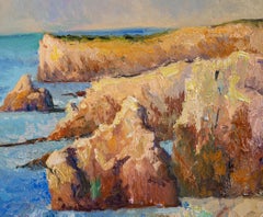 Pacific Ocean, Rocks, Oil Painting