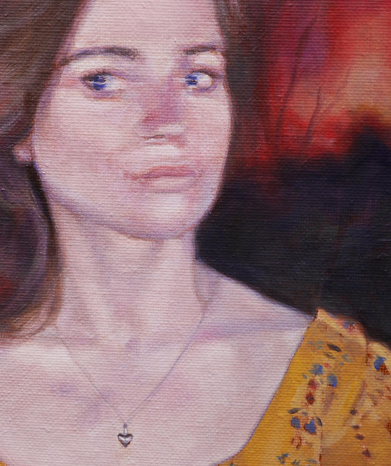 L'ultima volta, Pittura a olio - Figurative Painting Nero di Kristen Brown