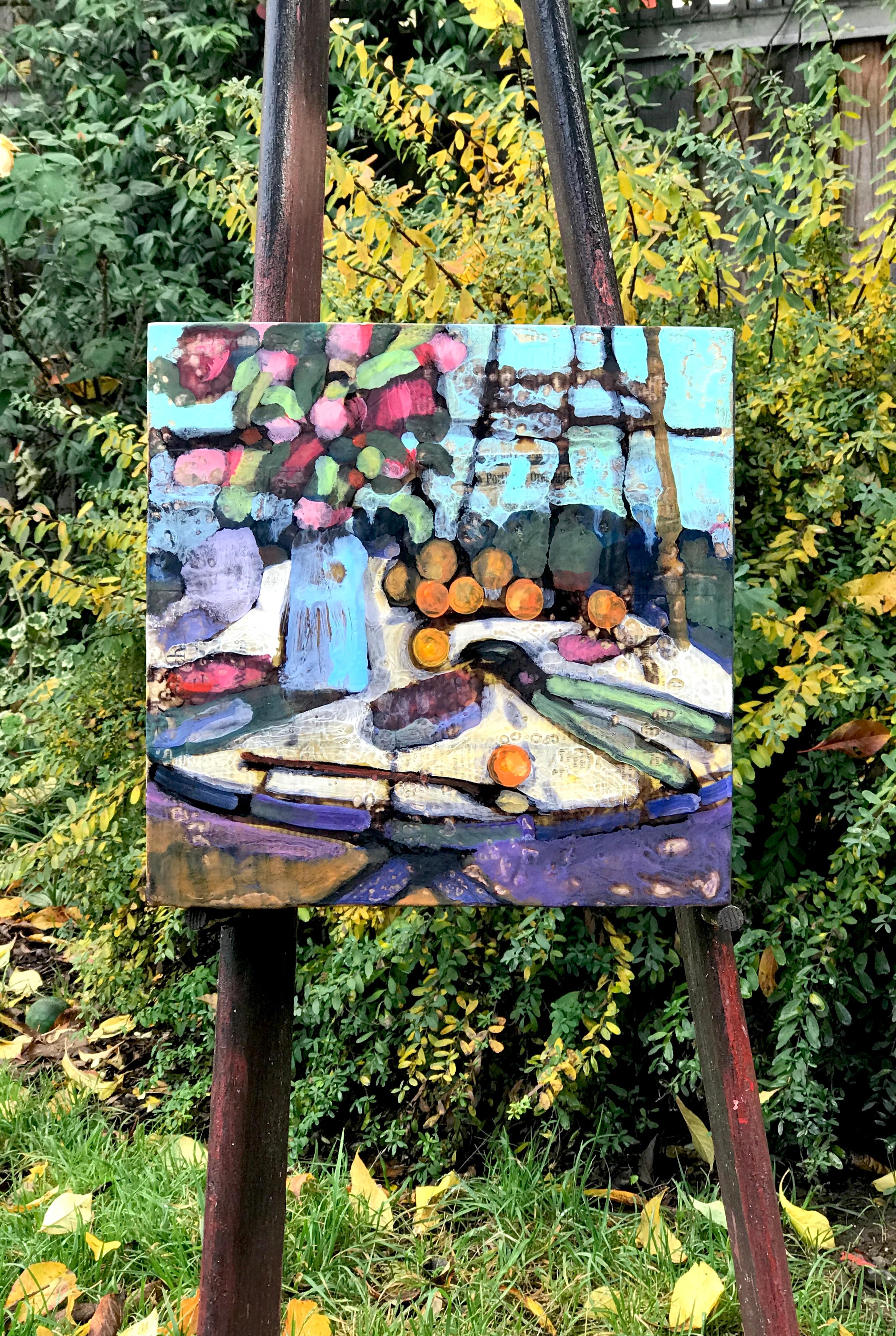 <p>Artist Comments<br>I built a cradled wood panel, covered it in 1906 ephemera collage, then coated it with beeswax and paint using a blowtorch. I enjoyed painting these personal objects that tell a story.</p><br/><p>About the Artist<br>When James