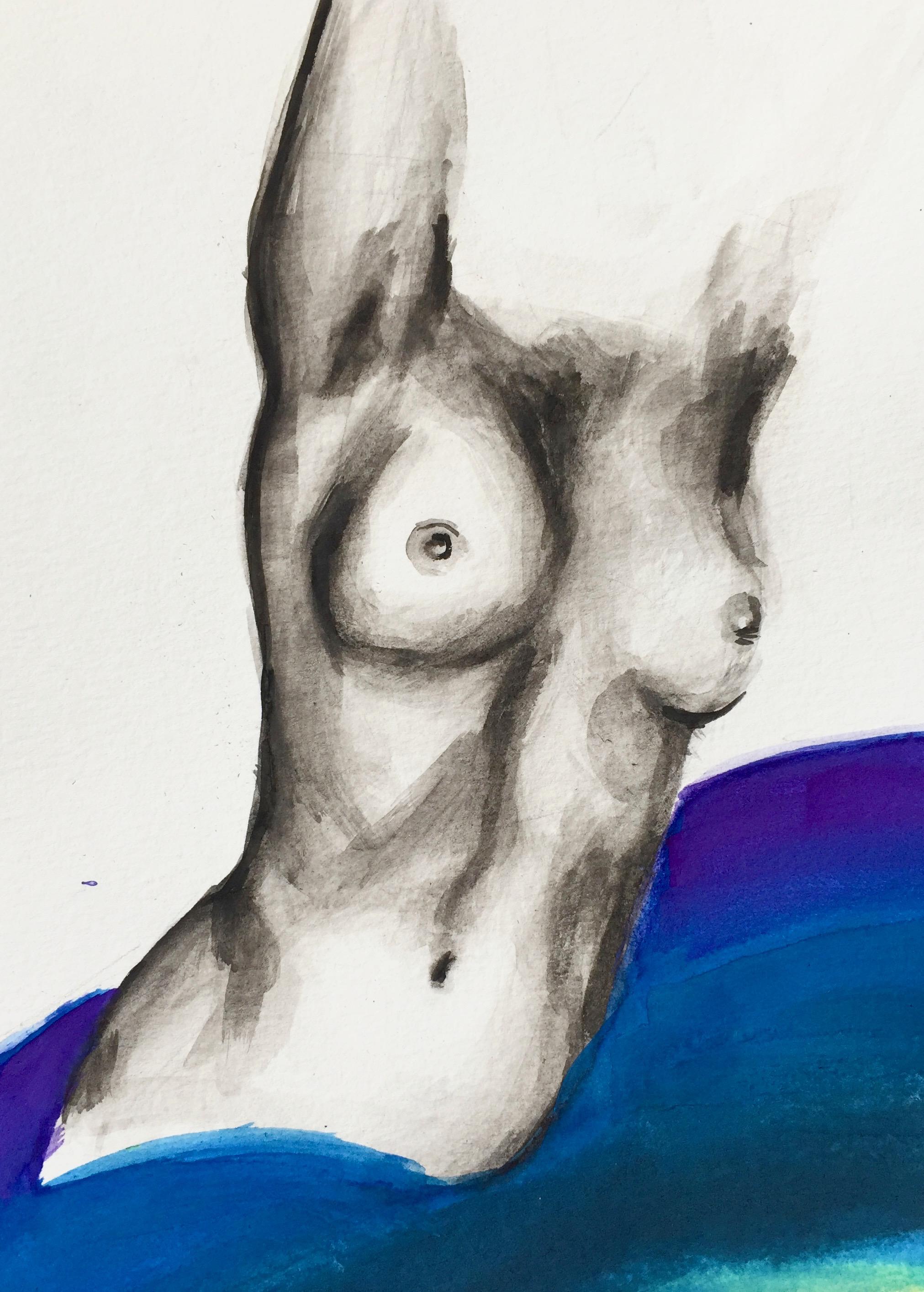 Peinture originale « Expecting #1 » - Art de Amber Flora Reid