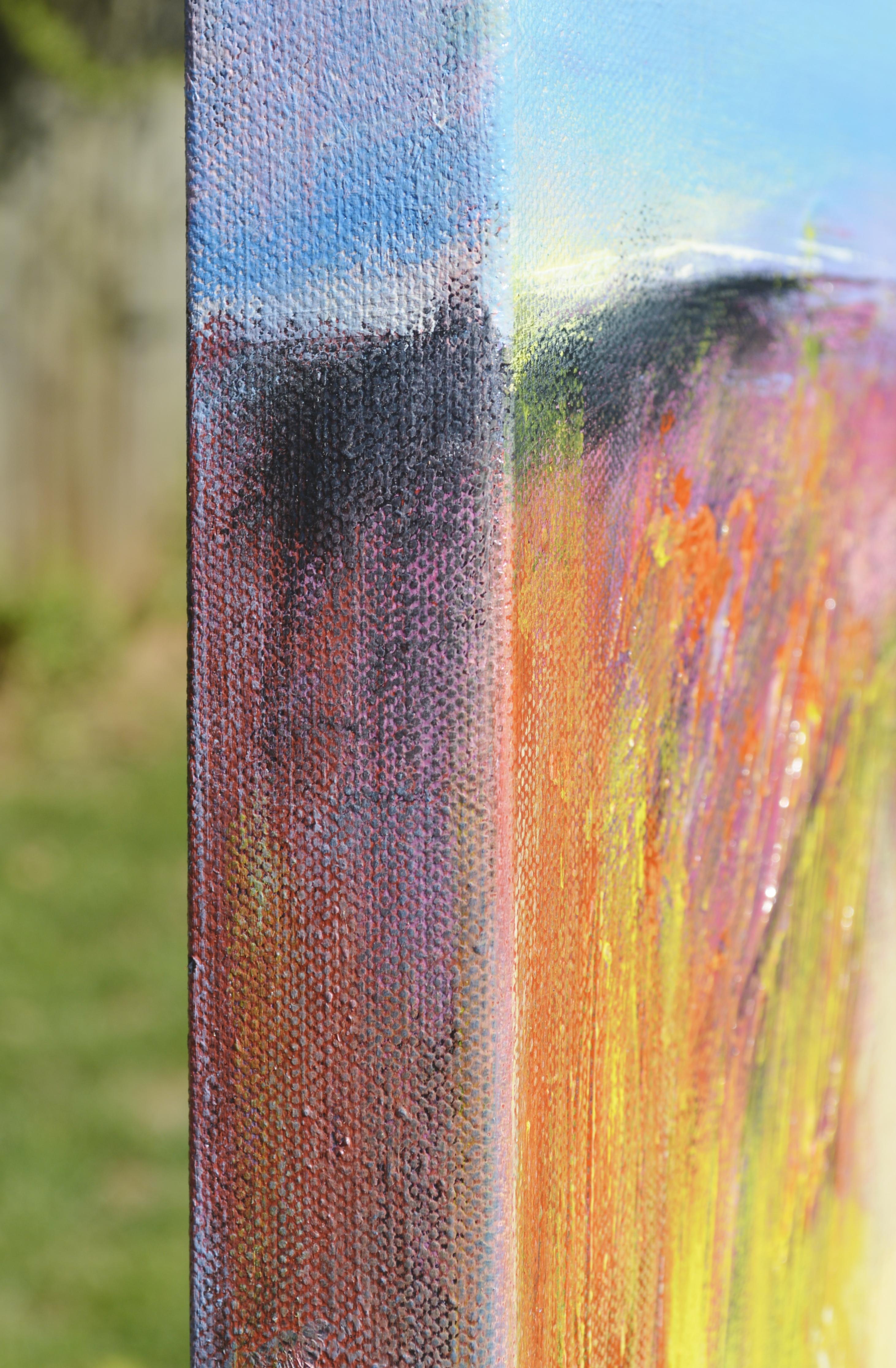 Paesaggio astratto con cerchi, pittura astratta - Painting di Patrick O'Boyle