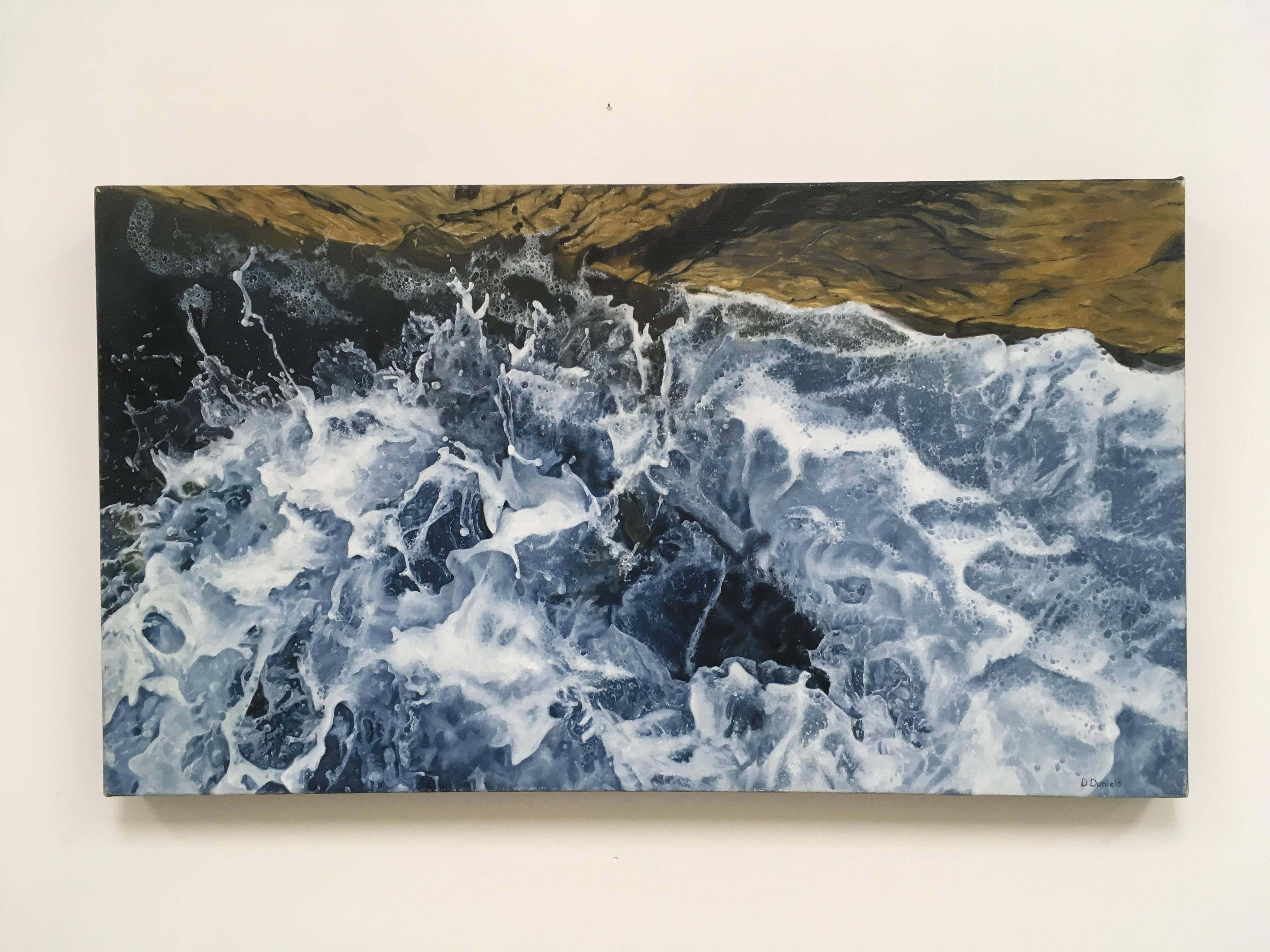 <p>Artist Comments<br>This tide pool was surging with water and foam as the tide came rushing in. The water was active, rushing and alive, as if it were eager to arrive at high tide.</p><br/><p>About the Artist<br>Photorealist painter, Debbie