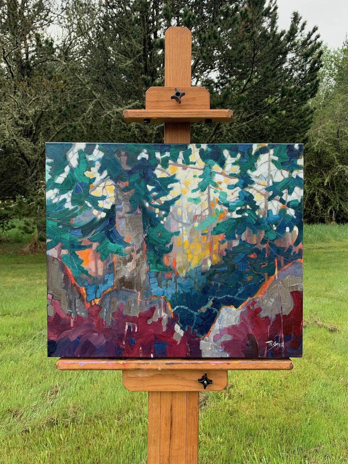 Abeto, Pintura al óleo - Painting Impresionista abstracto de Teresa Smith